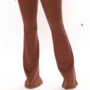 Fashion Nova Deep In My Soul Flare Jeans - Brown